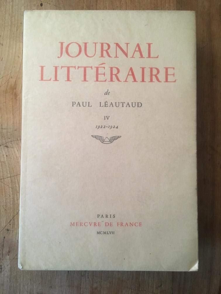 Journal littéraire (Tome 4-1922-1924) 9782715205017