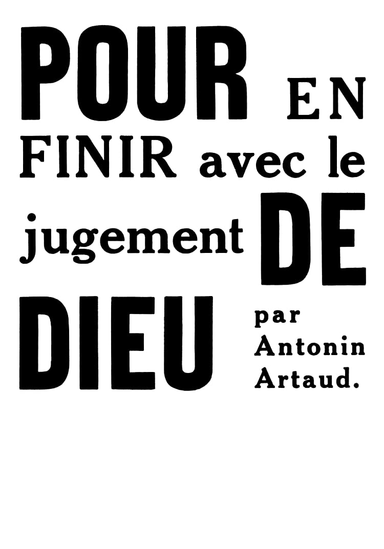 Pour en finir avec le jugement de dieu: suivi de Le Théâtre de la Cruauté 9782381410296