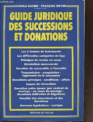 Guide juridique des successions et donations 9782732801759
