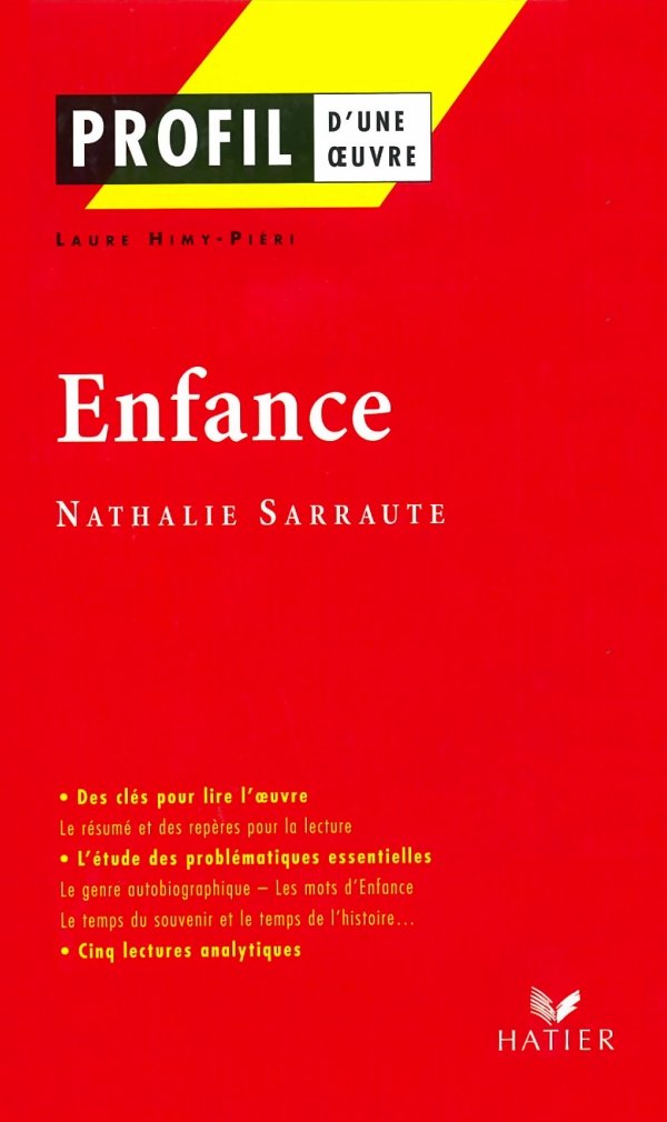 Profil d'une oeuvre : Enfance (1983), Nathalie Sarraute 9782218741364