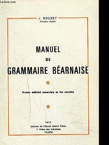 Manuel de grammaire béarnaise 