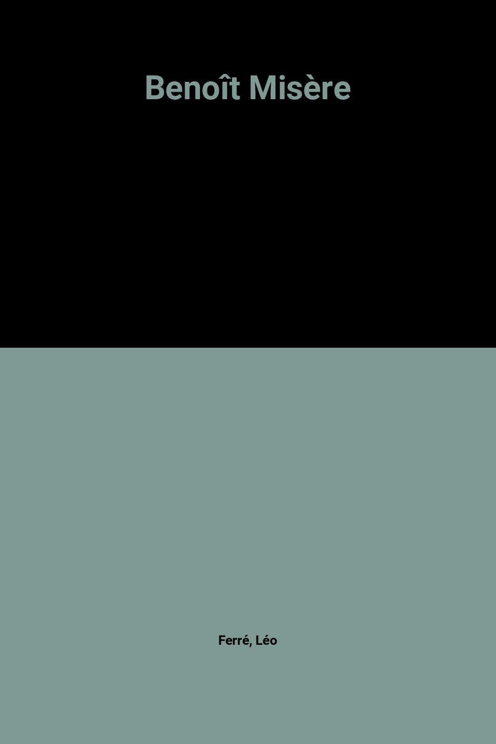 Benoît Misère 9782901376545