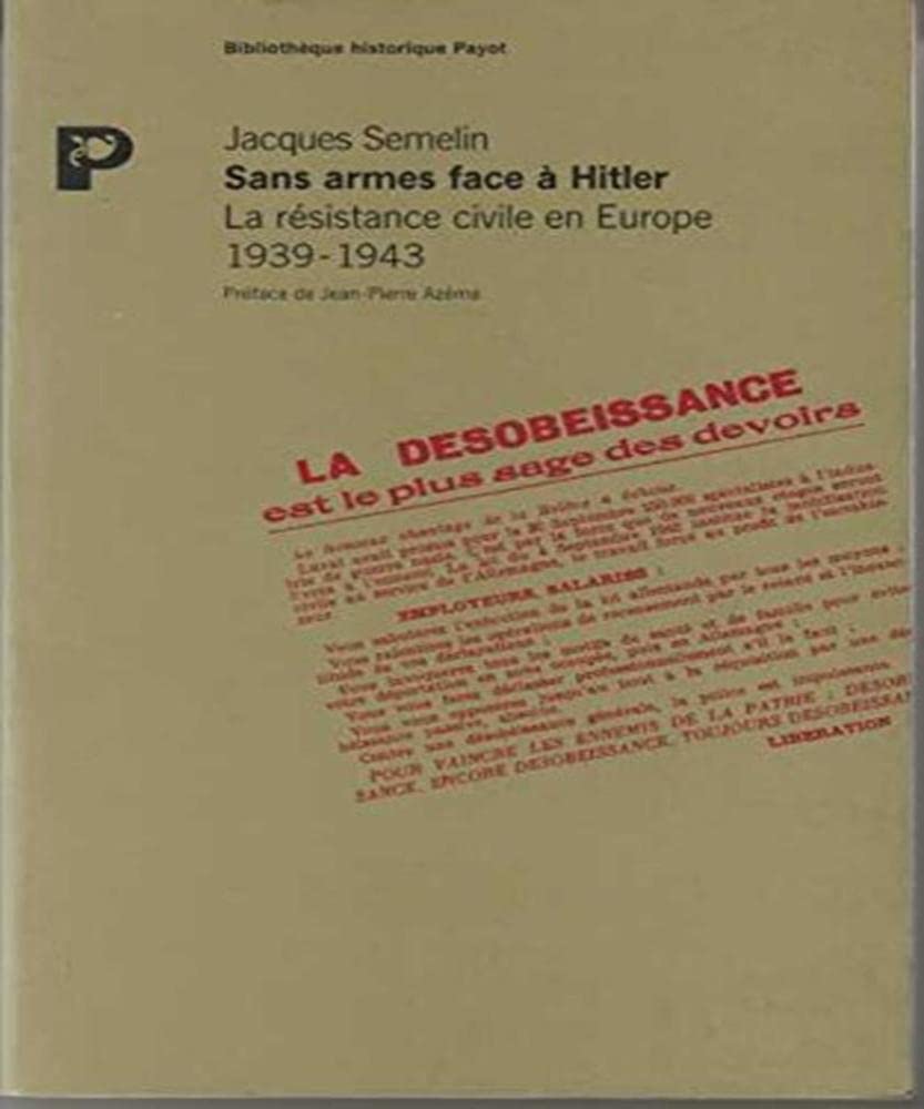 SANS ARMES FACE A HITLER 9782228882026