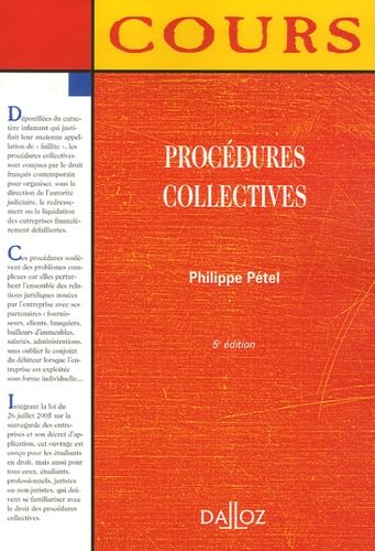 Procédures collectives: Edition 2006 9782247070541