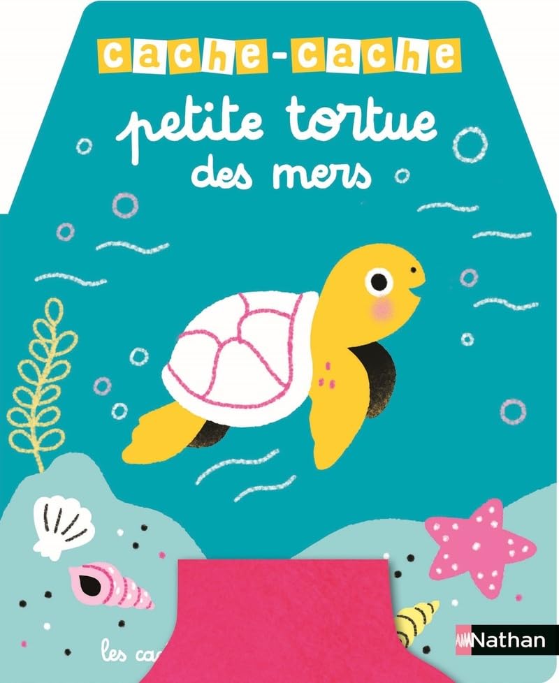Cache-cache petite tortue des mers - Une petite tortue à découvrir derrière 5 grands flaps en feutrine - dès 6 mois 9782095043100