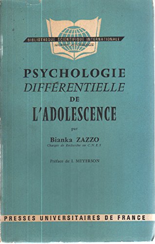 Psychologie différentielle de l'adolescence 9782130321590