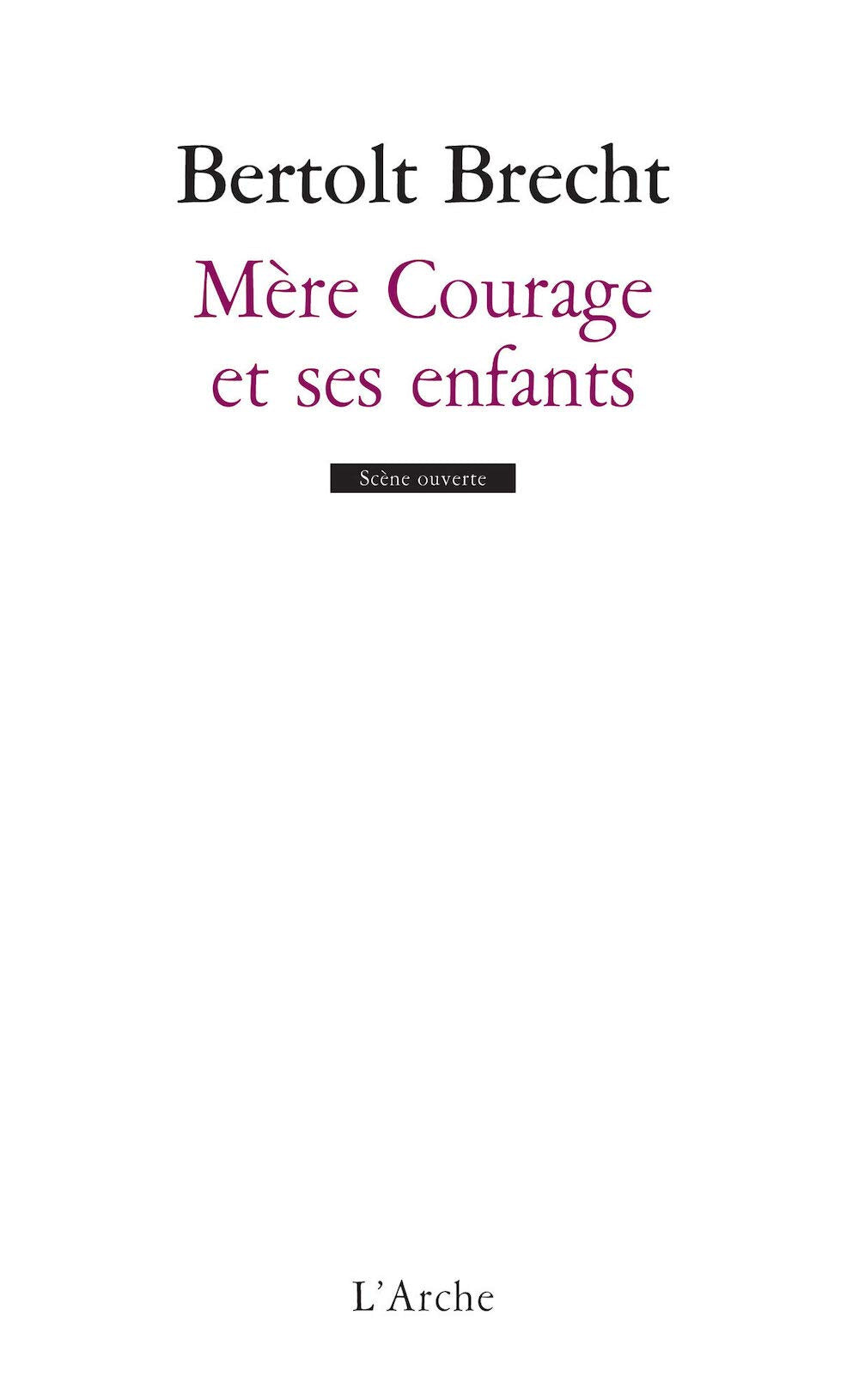 Mère Courage et ses enfants 9782851810106