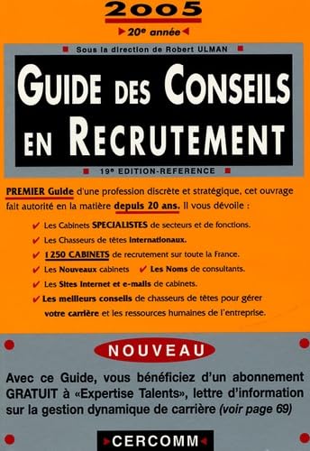 Guide des conseils en recrutement 9782905737083