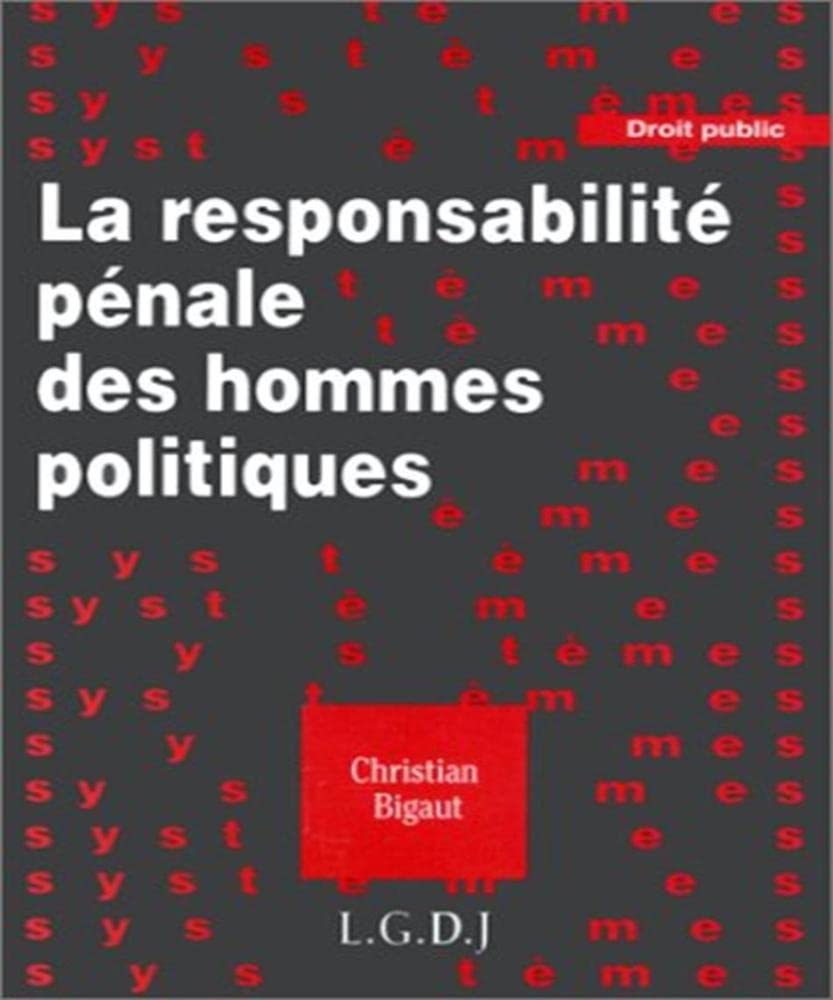 la responsabilité pénale des hommes politiques 9782275001708