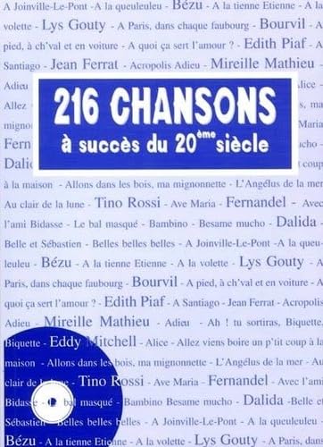 216 chansons à succès du 20ème siècle 9782913596191