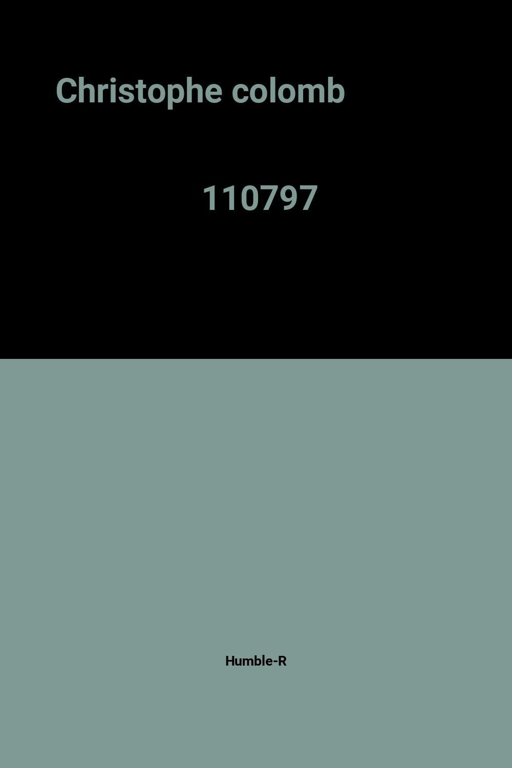 CHRISTOPHE COLOMB 9782010170508