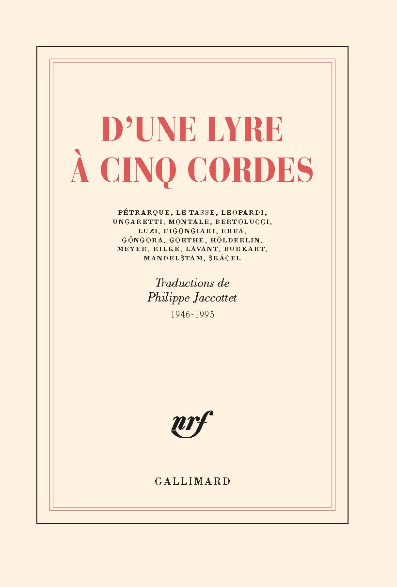 D'une lyre à cinq cordes 9782070747184