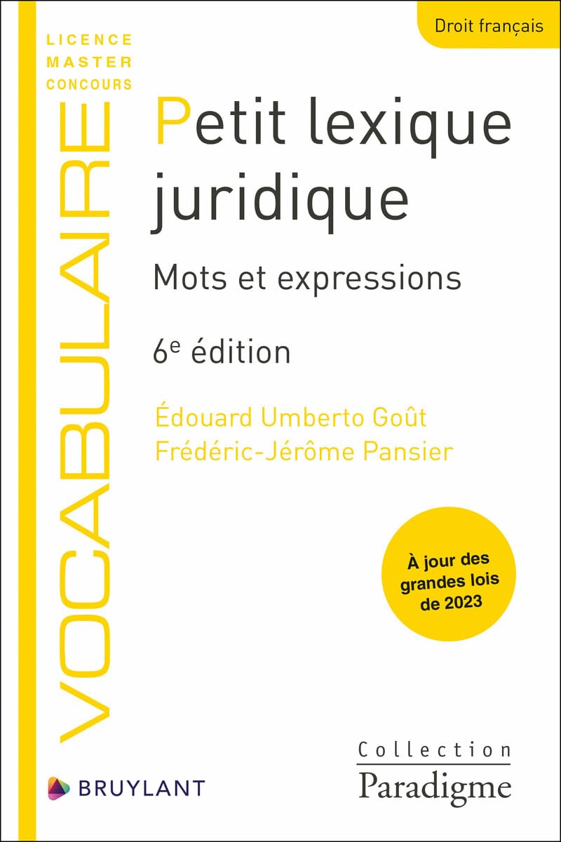 Petit lexique juridique - Mots et expressions 9782390134220