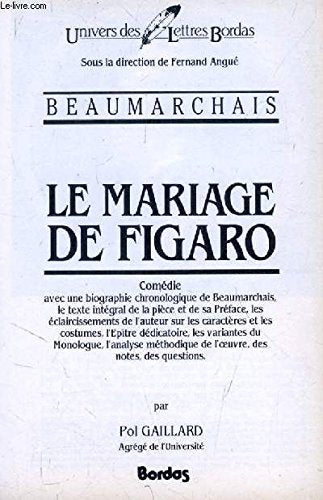 LE MARIAGE DE FIGARO 9782010026539