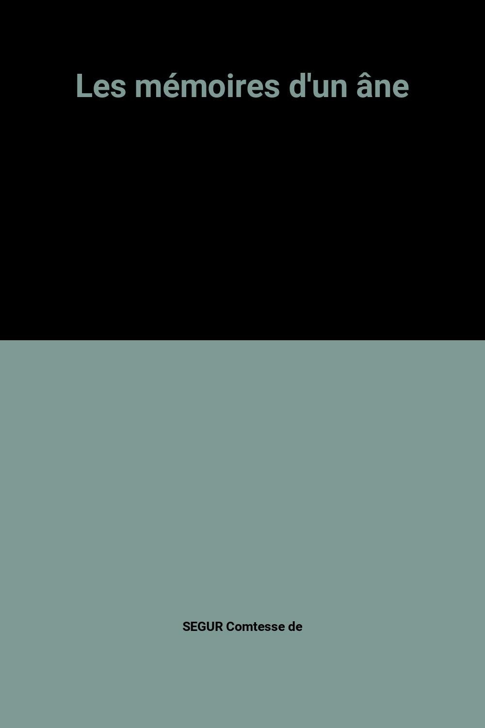 Mémoires d'un âne 9782253029168