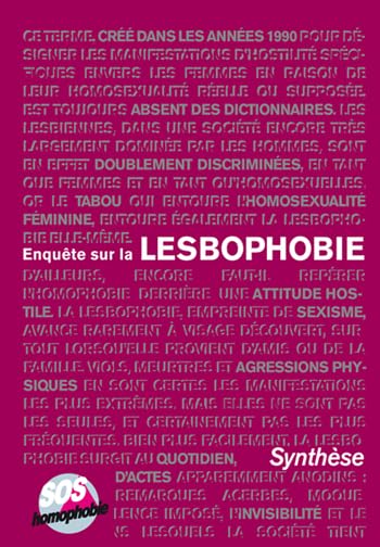 Enquête sur la lesbophobie : Synthèse 9782917010013