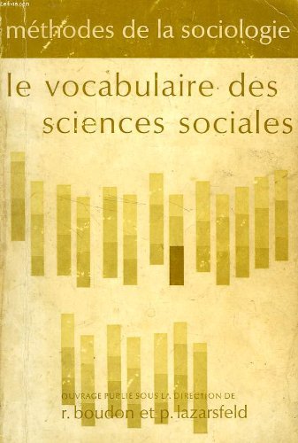 LE VOCABULAIRE DES SCIENCES SOCIALES, CONCEPTS ET INDICES 