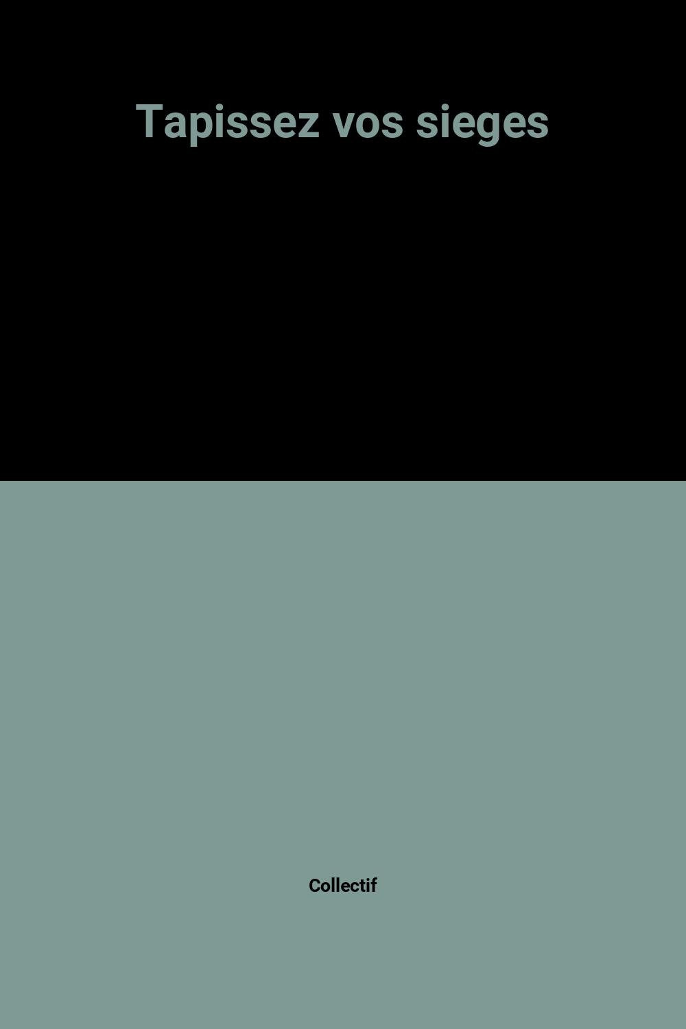 Tapissez vos sieges 9782092782828