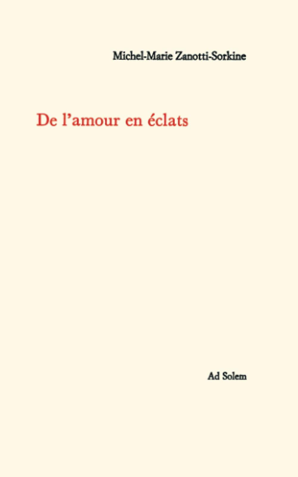 De l'amour en éclats 9782884820202