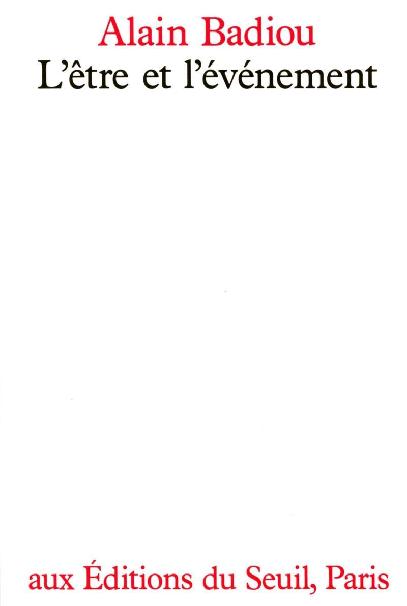 L'Être et l'événement 9782020098625