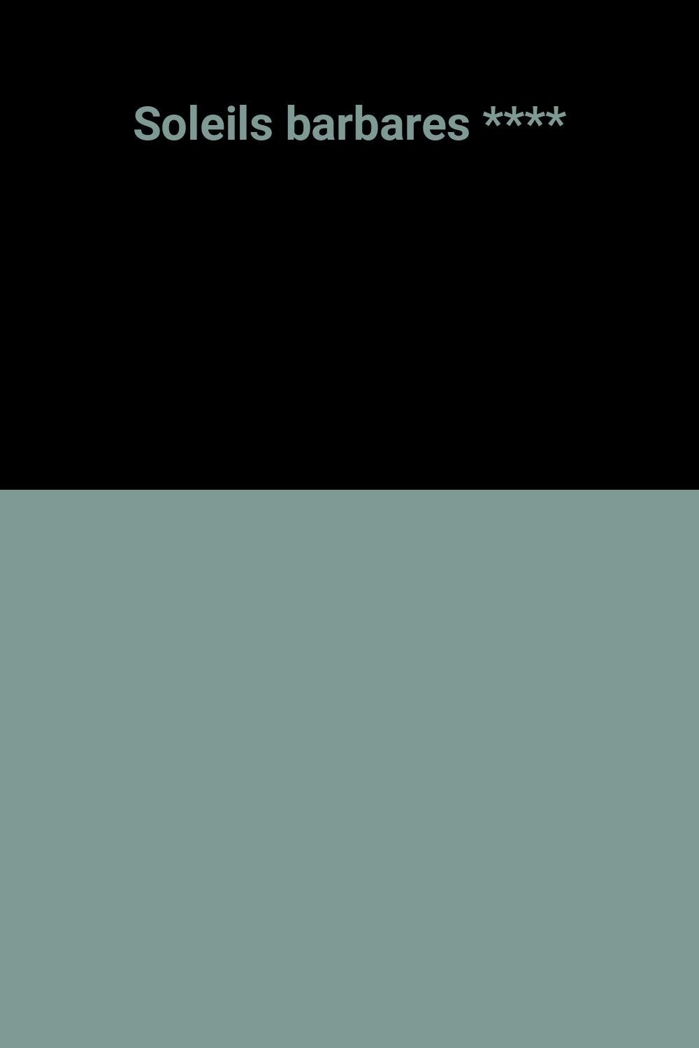 Soleils barbares **** 9782277225805