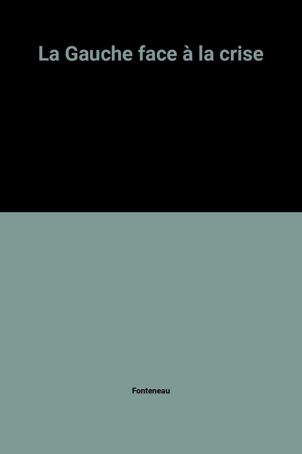 La Gauche face à la crise 9782724605174