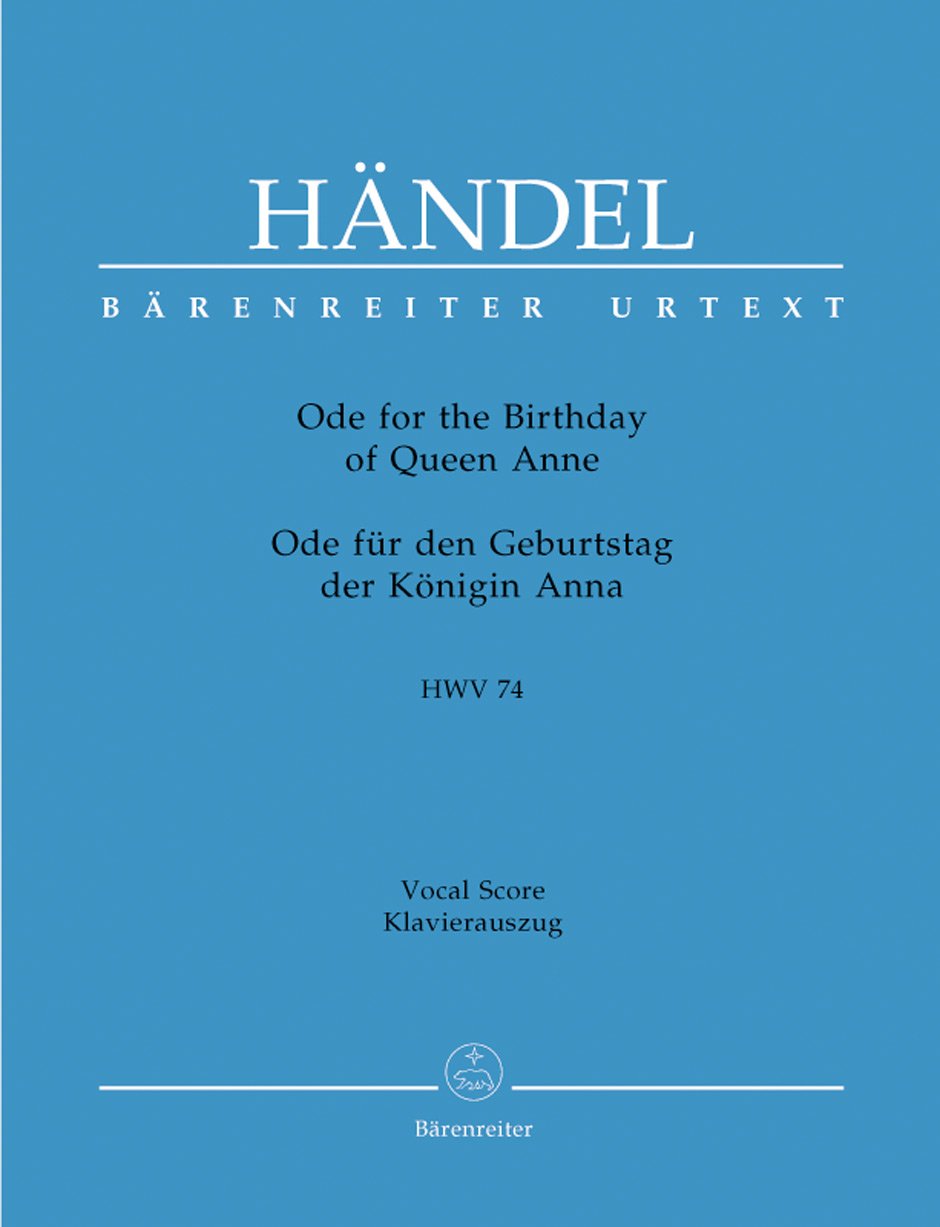 Ode for the Birthday of Queen Anne HWV 74 (Vocal Score) 9790006442683