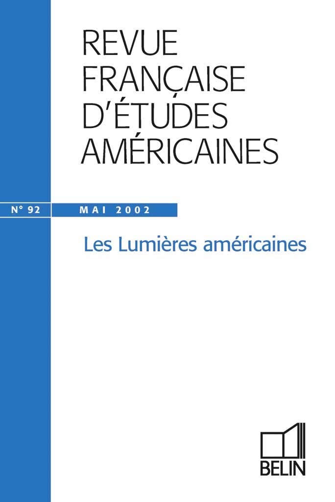 RFEA N°92 (2002-2): Les Lumières américaines 9782701131177