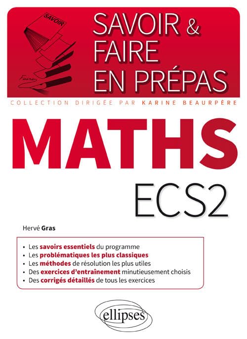 Savoir & Faire en Prépas Maths ECS2 9782340015524