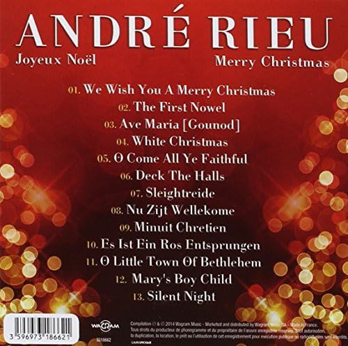 André Rieu : Joyeux Noël / Merry Christmas Cda 3596973186621