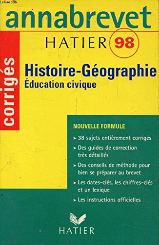 Histoire-géographie, éducation civique 9782218720291