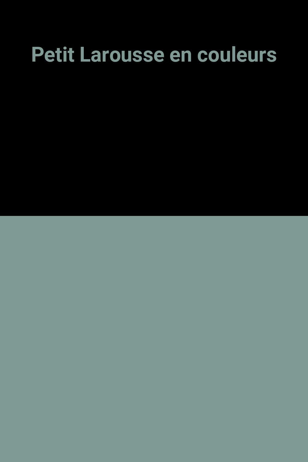 Petit Larousse en couleurs 9782033023881