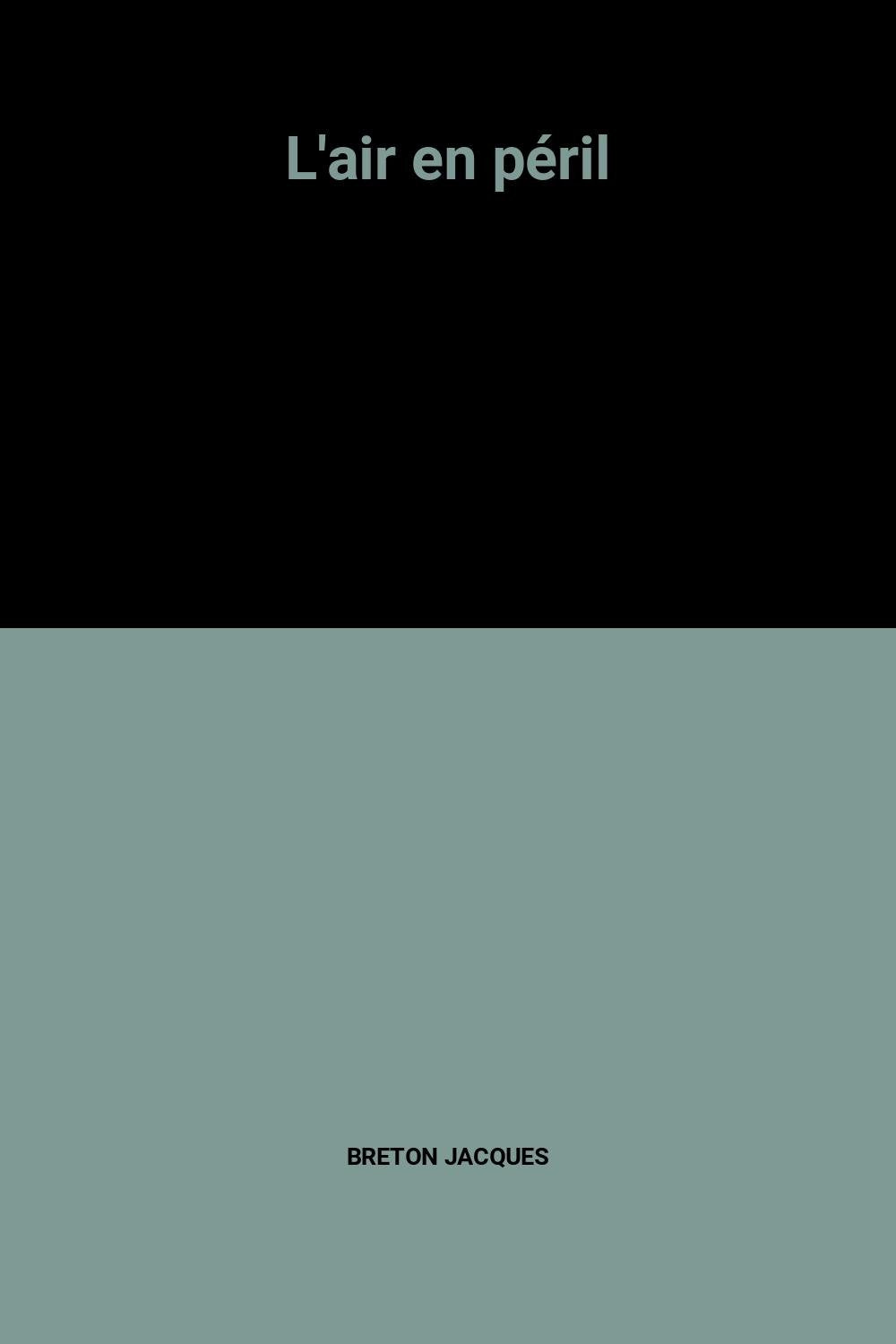 L'air en péril 9782880580810