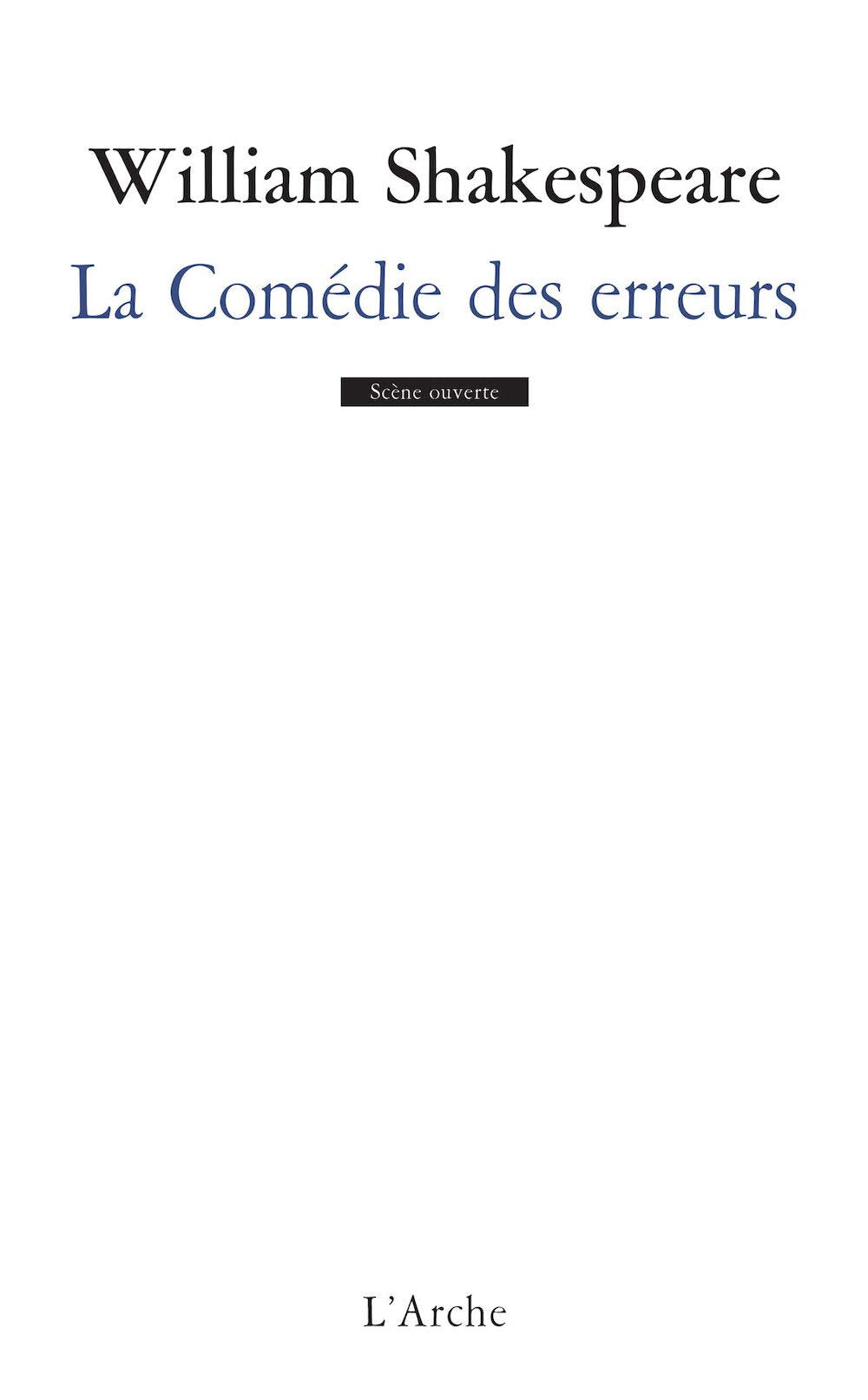 La Comédie des erreurs 9782851817631
