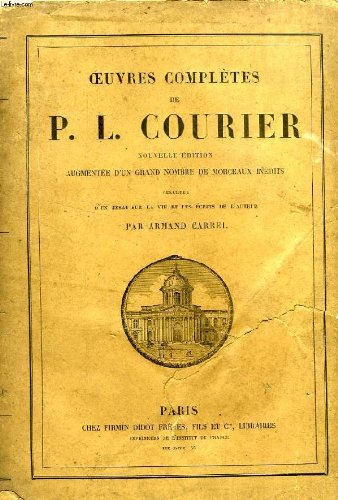 OEUVRES COMPLETES DE P. L. COURIER 