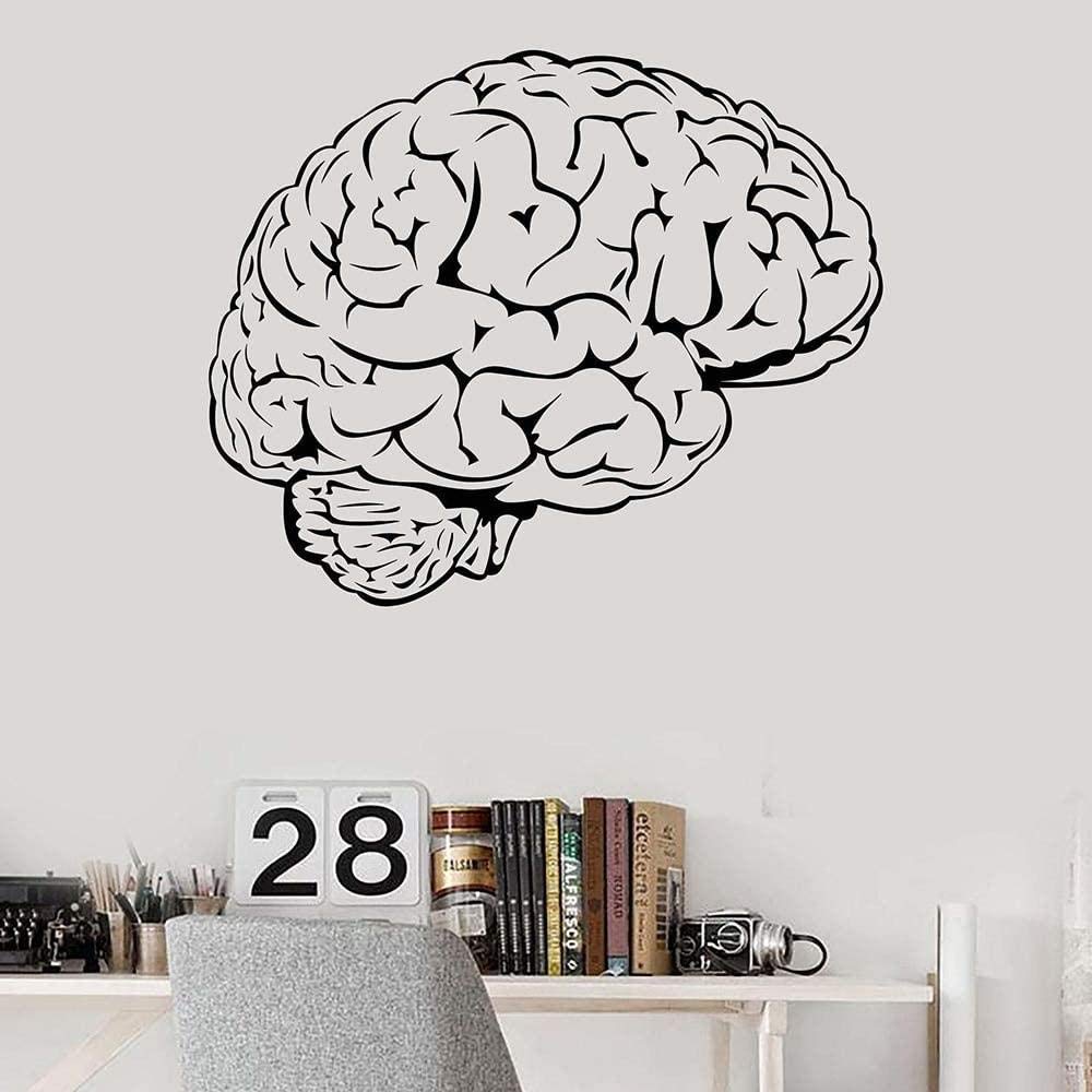 Autocollant mural en vinyle de haute qualité cerveau pensée anatomie Science intelligente docteur en médecine Art Mural 58x70 cm 9872070509810