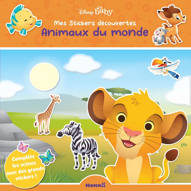 Disney Baby - Mes stickers découvertes - Animaux du monde - Livre d'activités avec grands stickers - Dès 3 ans 9782508055010