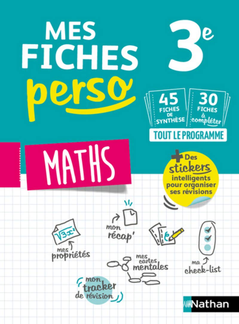 Maths 3e - Mes fiches perso Brevet - Révisions Brevet 2025 (1) 9782091573748