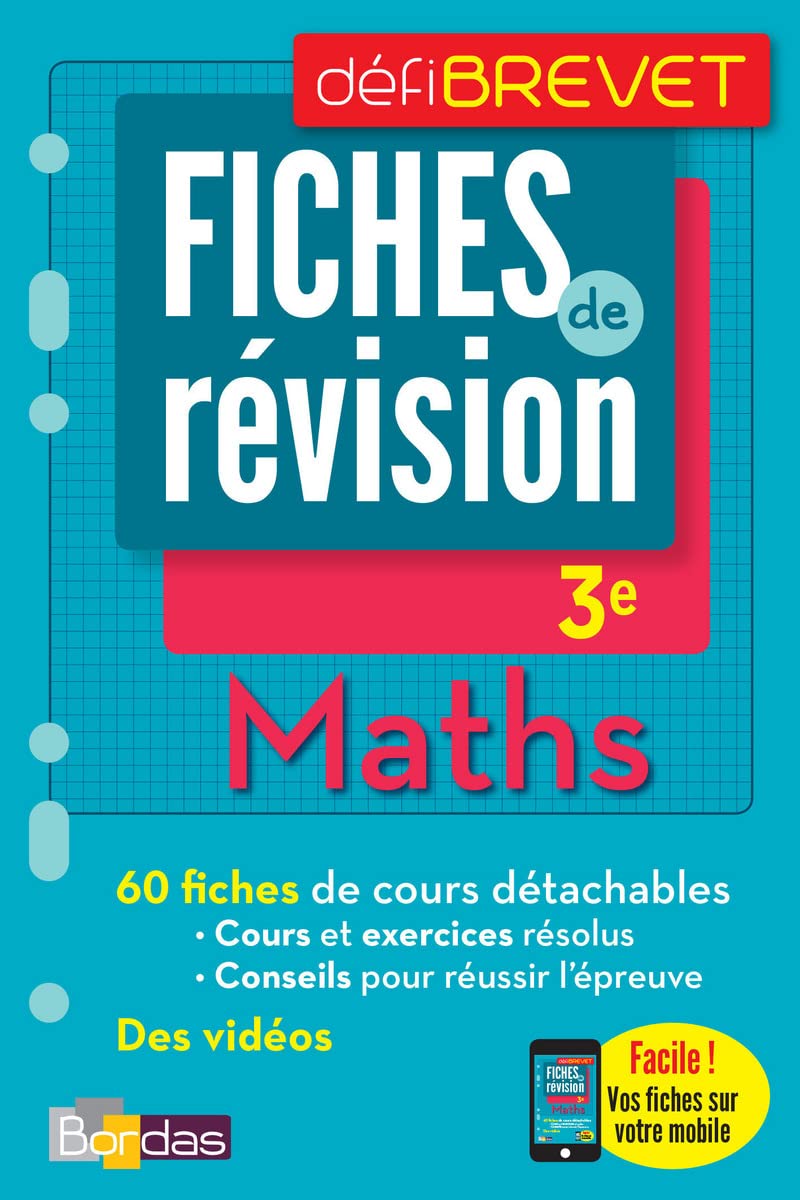 DéfiBrevet Fiches Maths 3e + OFFERT : vos fiches sur votre mobile 9782047355534