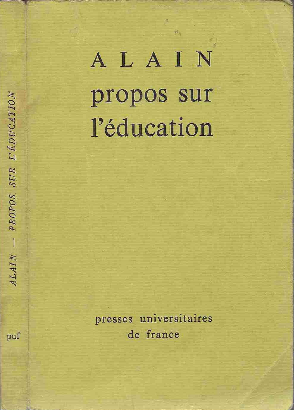 Propos sur l'éducation 9782130348672