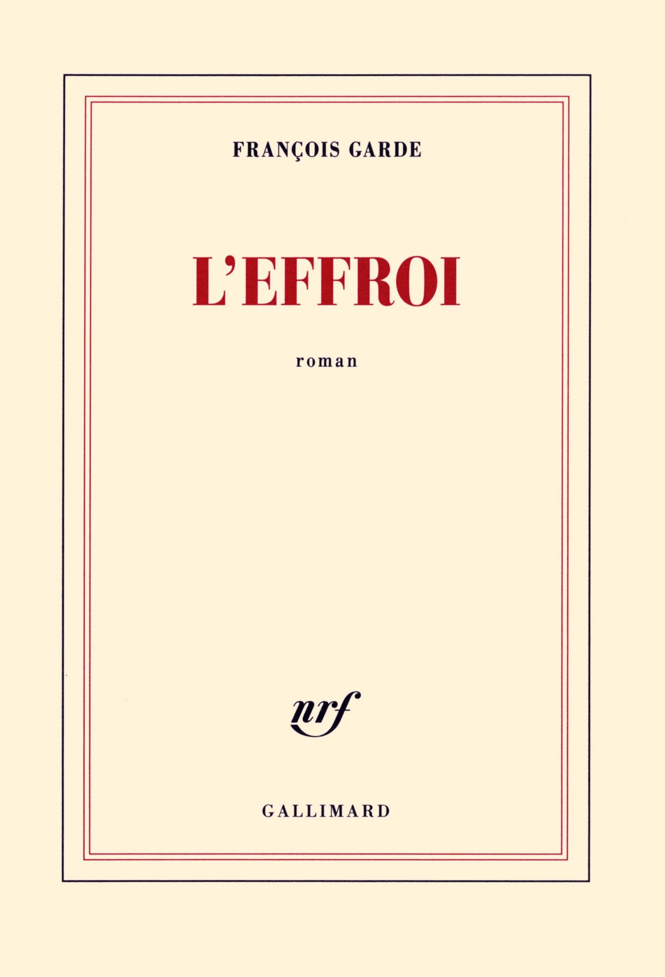 L'effroi 9782070149520