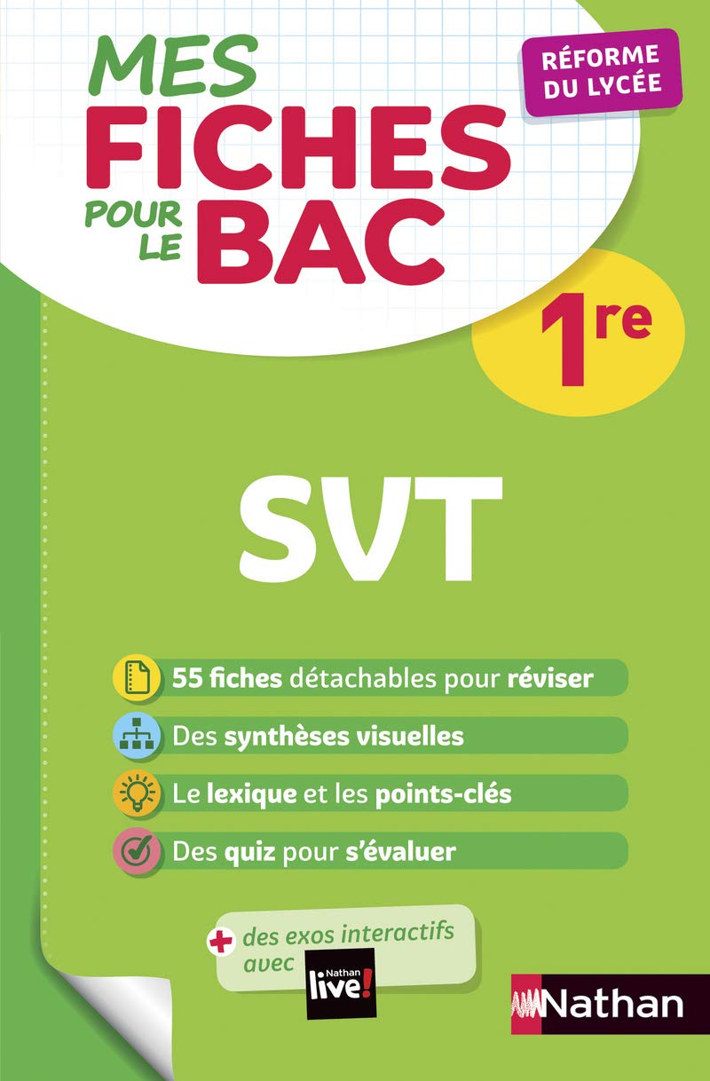 SVT (Sciences de la vie et de la Terre) Première - Mes fiches pour le BAC 1re - BAC 2025 9782091574219