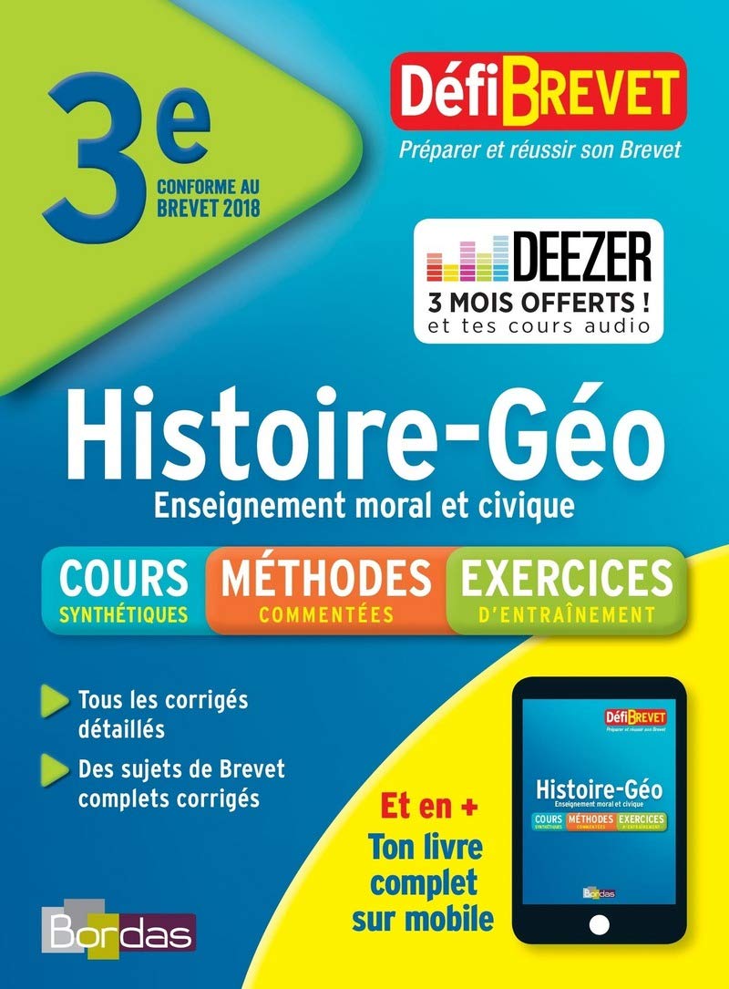 Defibrevet histoire géo enseignement moral et civique brevet troisième 9782047356159