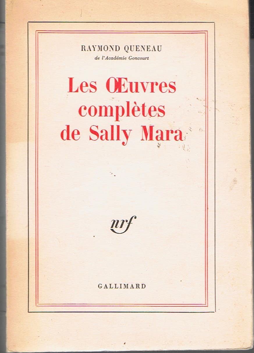 LES ŒUVRES COMPLETES DE SALLY MARA 