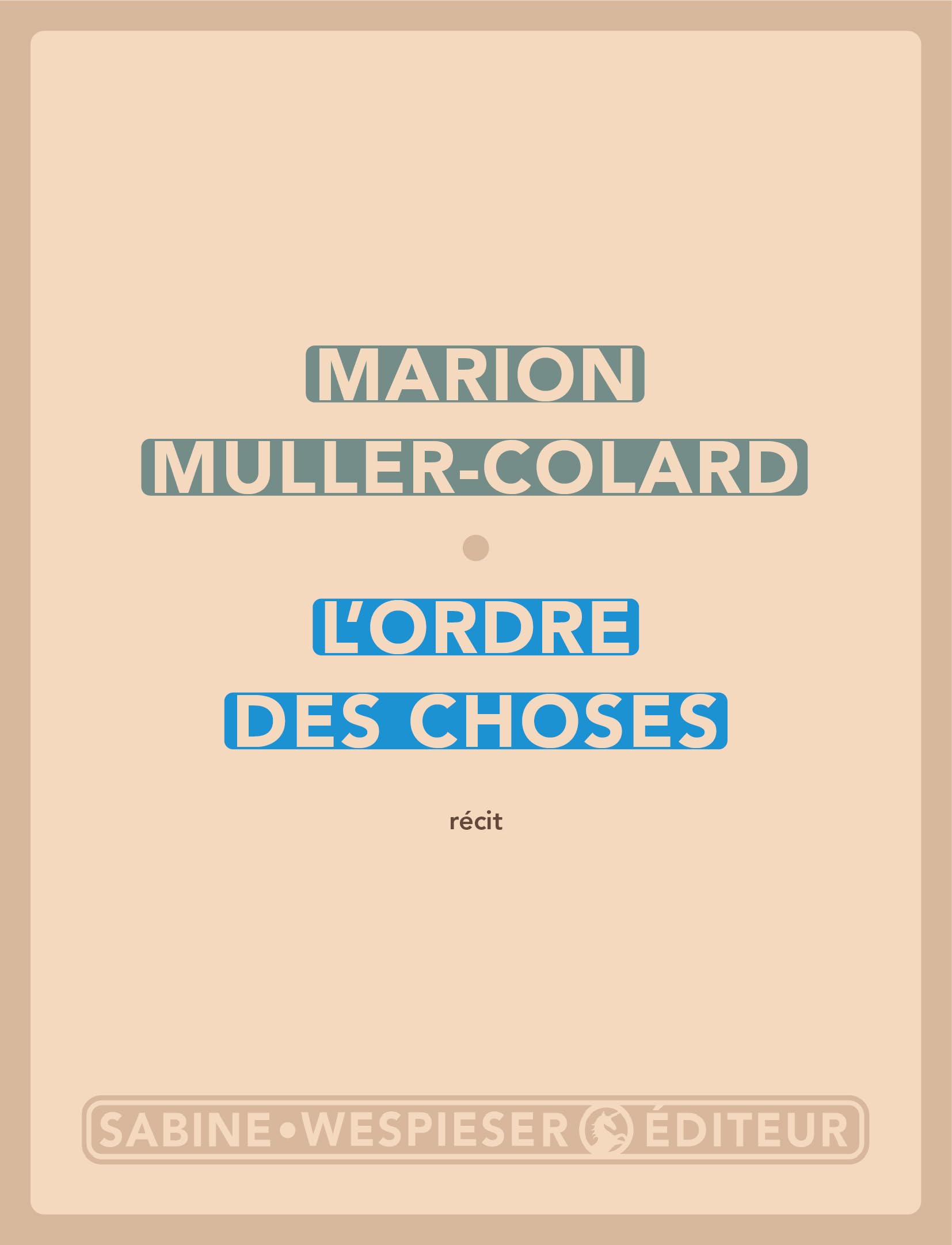 L'ordre des choses (2025) 9782848055732