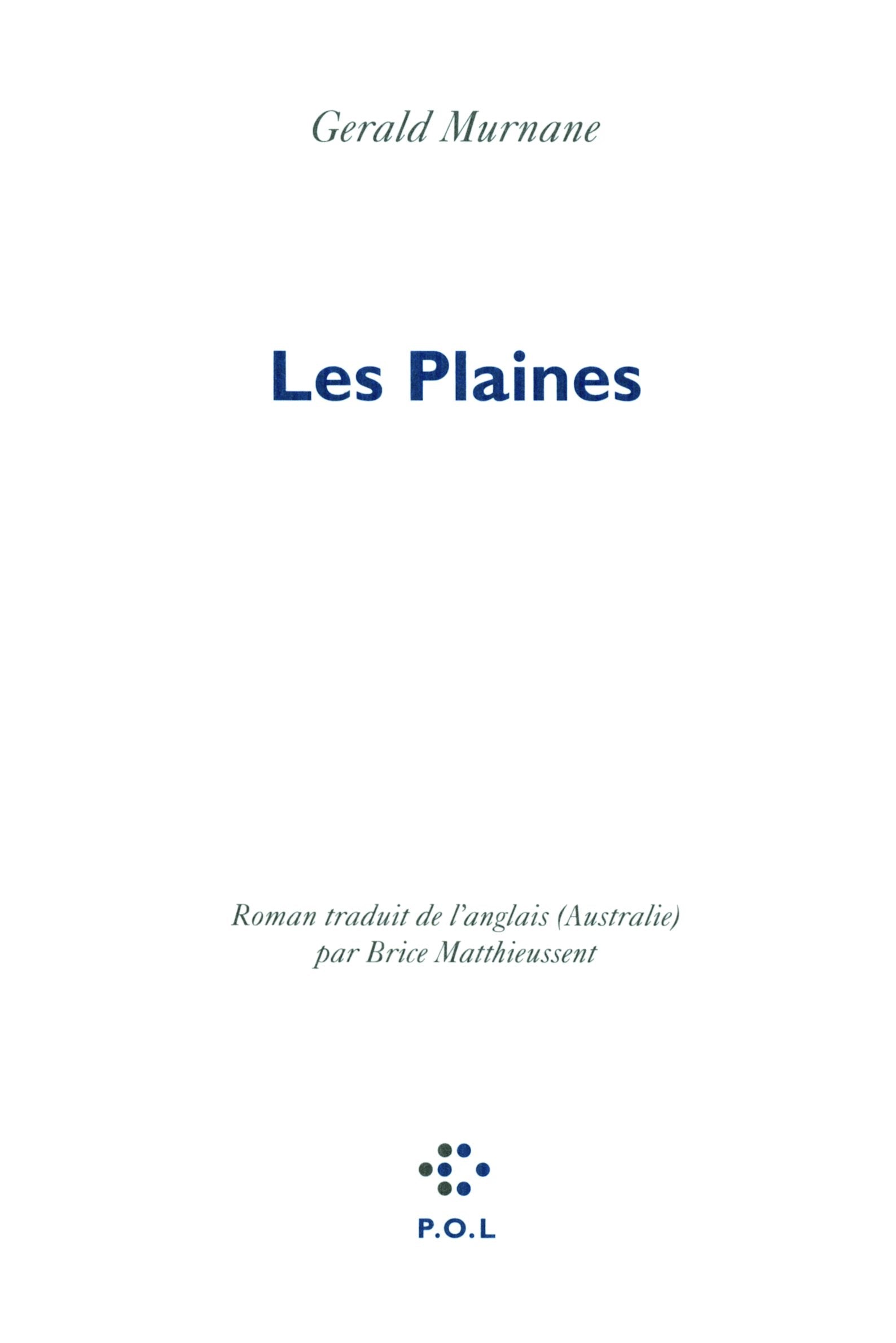 Les plaines 9782818003831