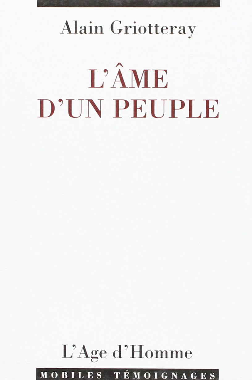 Ame d'un peuple 9782825116203