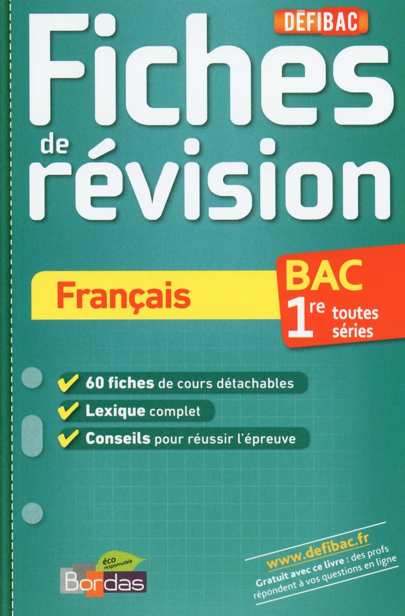 DEFIBAC FICHES FRANCAIS 1RES 9782047319772