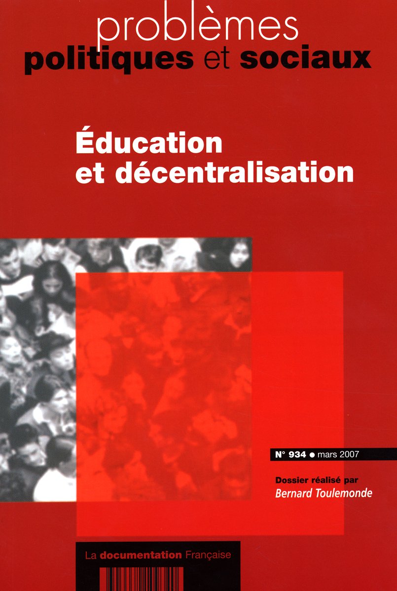 Education et décentralisation n 934 mars 2007 3303332109340