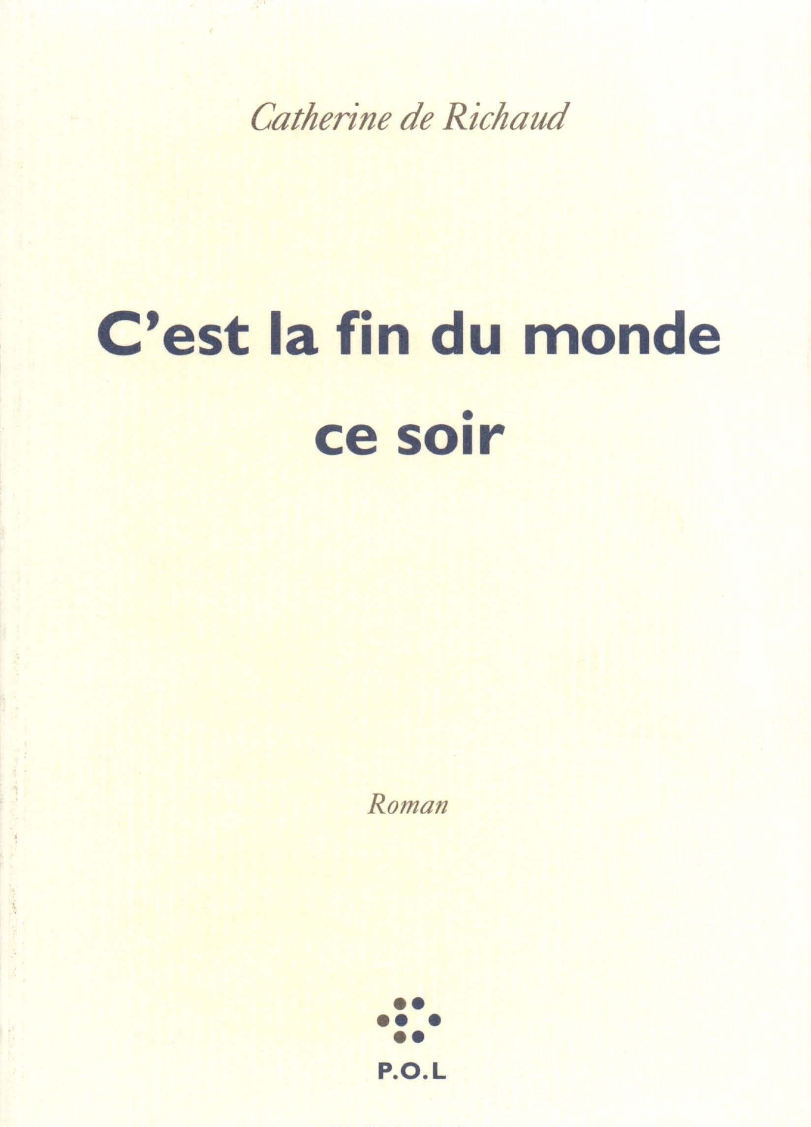 C'est la fin du monde ce soir 9782867443046